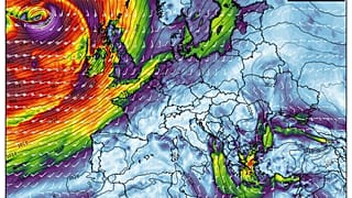 Velocidad del viento y presión el sábado por la mañana