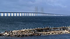 Photo d'illustration : Le pont de l'Øresund entre la Suède et le Danemark, le 12 novembre 2015.