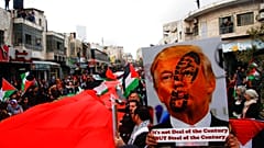 Rechazo al plan de paz de Donald Trump en las calles de Ramala