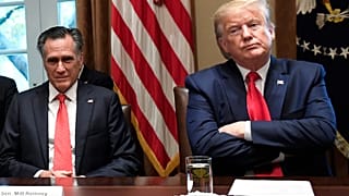 President Donald Trump and Sen. Mitt Romney, R-Utah