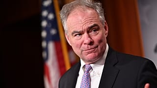 Senator Tim Kaine(D-VA), speaks following the Senate voted on the War Powers resolution, at the US Capitol in Washington, DC on February 13, 2020.