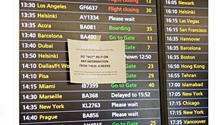 The Heathrow systems failure froze information screens in all terminals