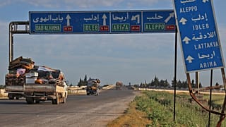 الطريق السريع الواصل بين دمشق وحلب قرب بلدة سراقب بمحافظة إدلب. 09/05/2019