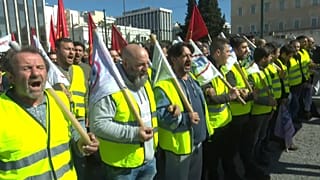 Protestas contra la reforma de las pensiones en Grecia