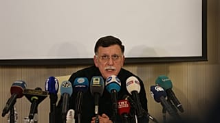 Uluslararası tanınırlığa sahip Libya Ulusal Mutabakat Hükümeti (UMH) Başkanı Fayiz es-Serrac