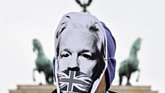 Wikileaks Kurucusu Julian Assange'ın maskesini takan gösterici