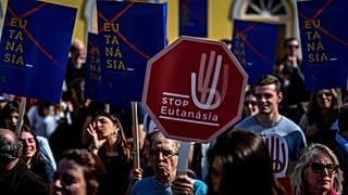Manifestation contre l'euthanasie au Portugal, le 20 février 2020