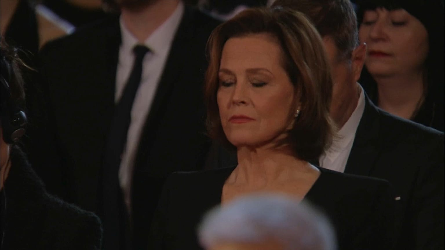 Sigourney Weaver bei der Schweigeminute