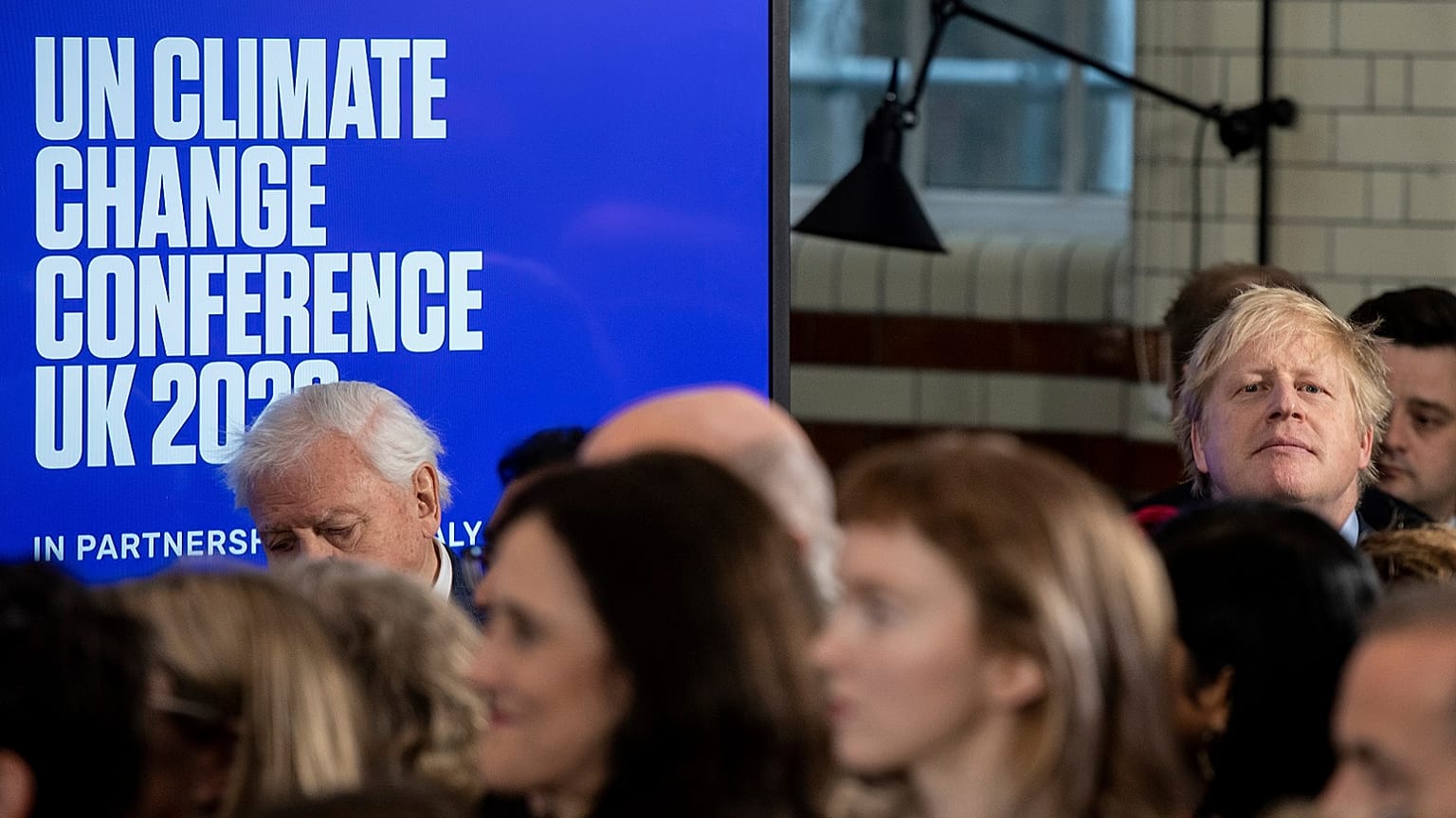 Britain's Prime Minister Boris Johnson attends the launch of the upcoming UK-hosted COP26 UN Climate Summit in London, Tuesday Feb. 4, 2020
