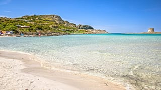 La Pelosa beach, north Sardinia (Italy).