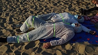 In pictures: Coronavirus and Greta Thunberg among themes at Sitges Carnival