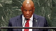 Le Premier ministre du Lesotho, Thomas Thabane à la 74e session de l'Assemblée générale des Nations unies le 27 septembre 2019