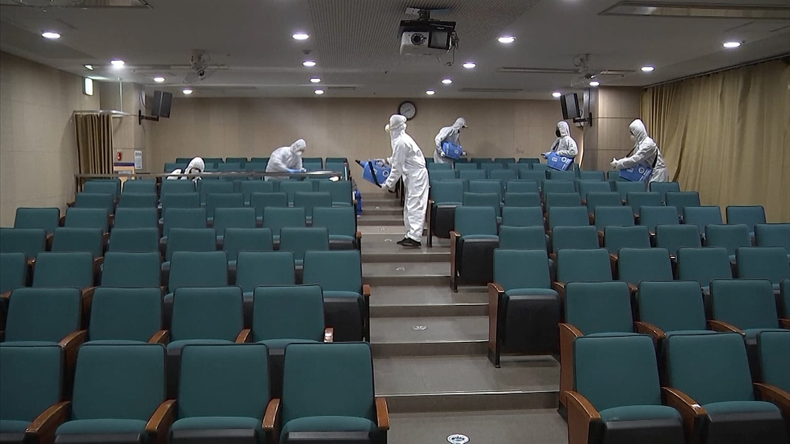Clean up underway in South Korea as COVID-19 spreads