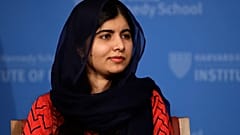 2014 Nobel Laureate Malala Yousafzai during an address at the Kennedy School's Institute of Politics at Harvard University, Thursday, Dec. 6, 2018. (AP Photo/Charles Krupa)