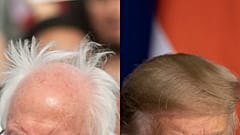 Sen. Bernie Sanders speaks at the Valley High School in Santa Ana, Calif. - Donald Trump points to a question during a news conference, Tuesday, Feb. 25, in New Delhi, India