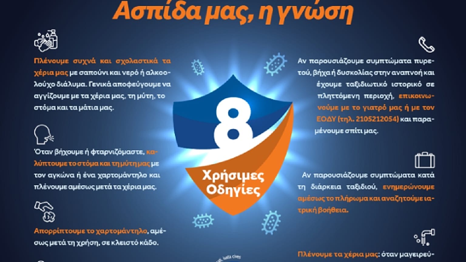 COVID-19: Εκστρατεία ενημέρωσης από την Γενική Γραμματεία Πολιτικής Προστασίας