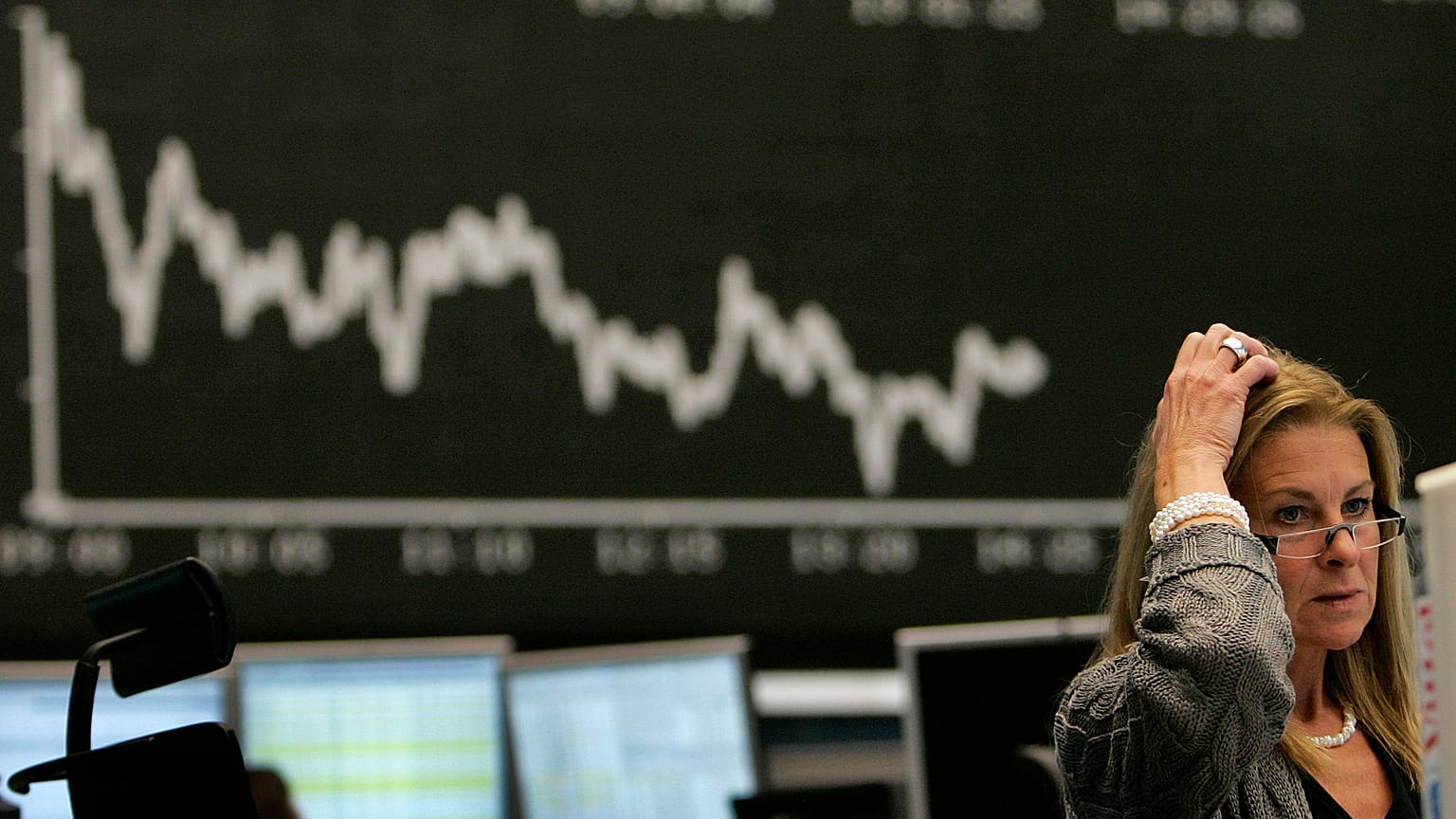 stock market in Frankfurt, central Germany, Monday, Oct. 20, 2008. 