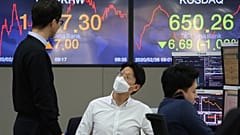 Trader in der KEB Hana Bank in Seoul