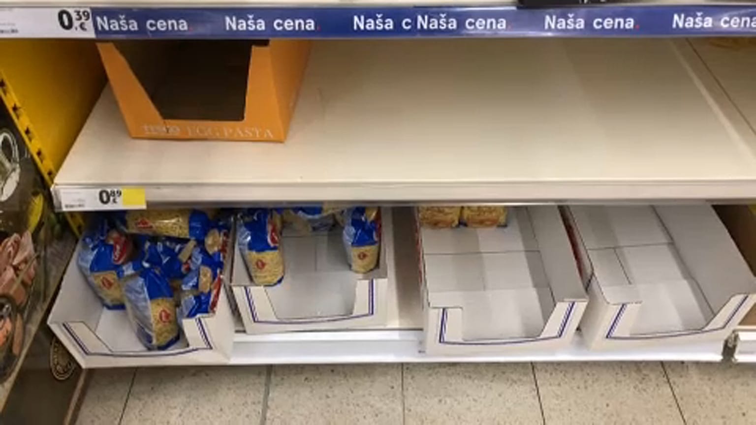 Készlethiány egy szlovák boltban