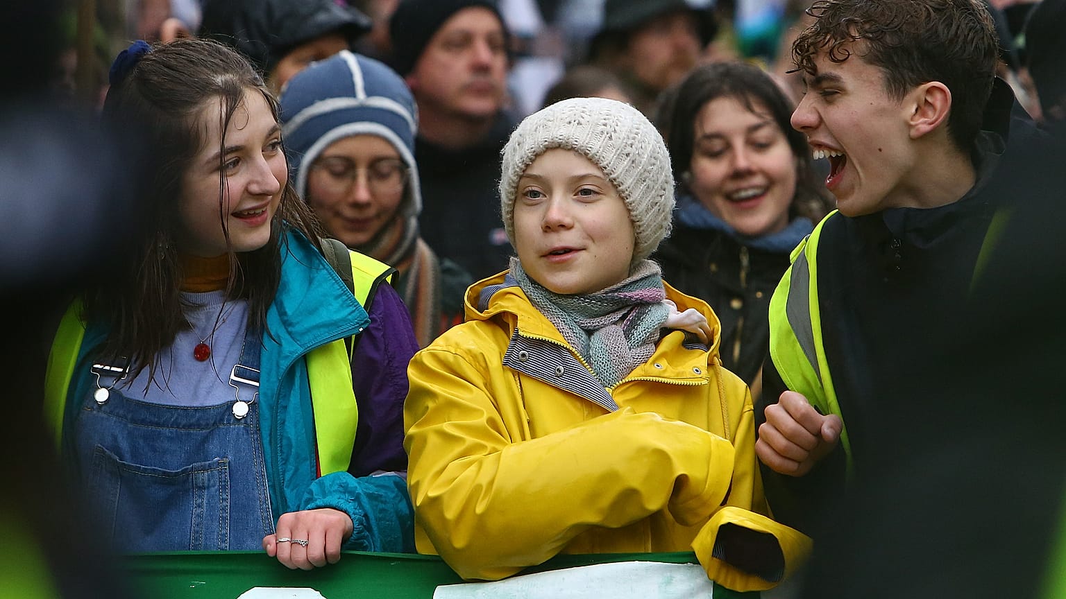 Klimademo in Bristol: Greta Thunberg marschiert voran