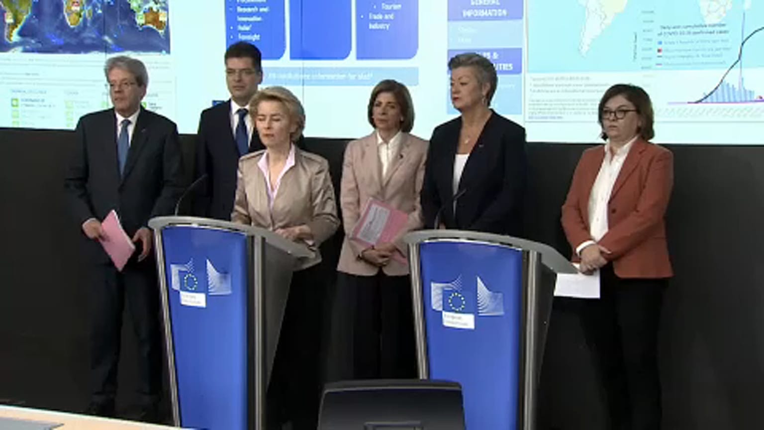 Ursula von der Leyen bei der Vorstellung der EU-Maßnahmen auf das Coronavirus