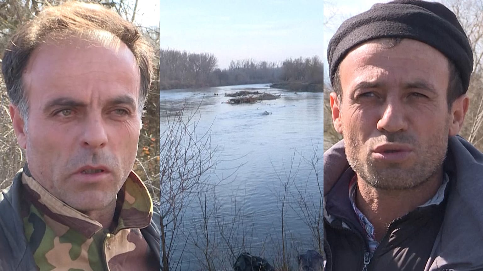 Cevat (sol), Semih (sağ), Meriç Nehri, Edirne