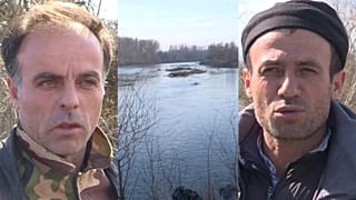 Cevat (sol), Semih (sağ), Meriç Nehri, Edirne