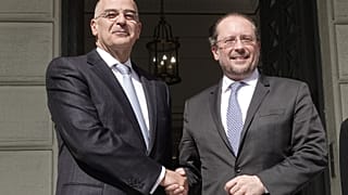 Ο υπουργός Εξωτερικών Νίκος Δένδιας (Α) υποδέχεται τον Ομοσπονδιακό Υπουργό Ευρωπαϊκών και Διεθνών Υποθέσεων της Αυστρίας Alexander Schallenberg 