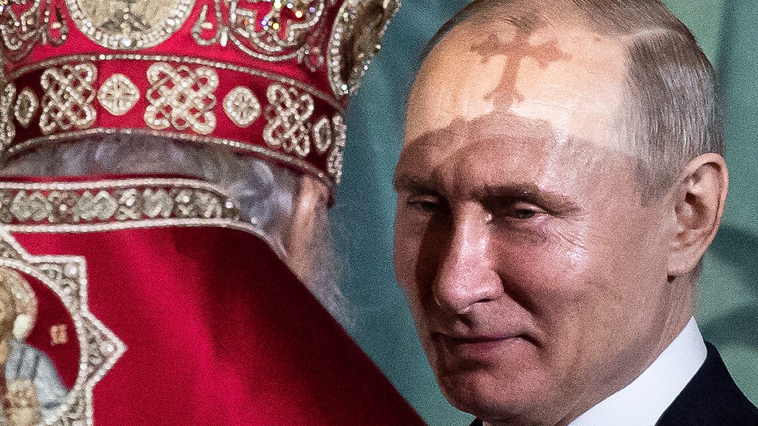 Putin a colloquio con il patriarca ortodosso Cirillo I nell'aprile dello scorso anno