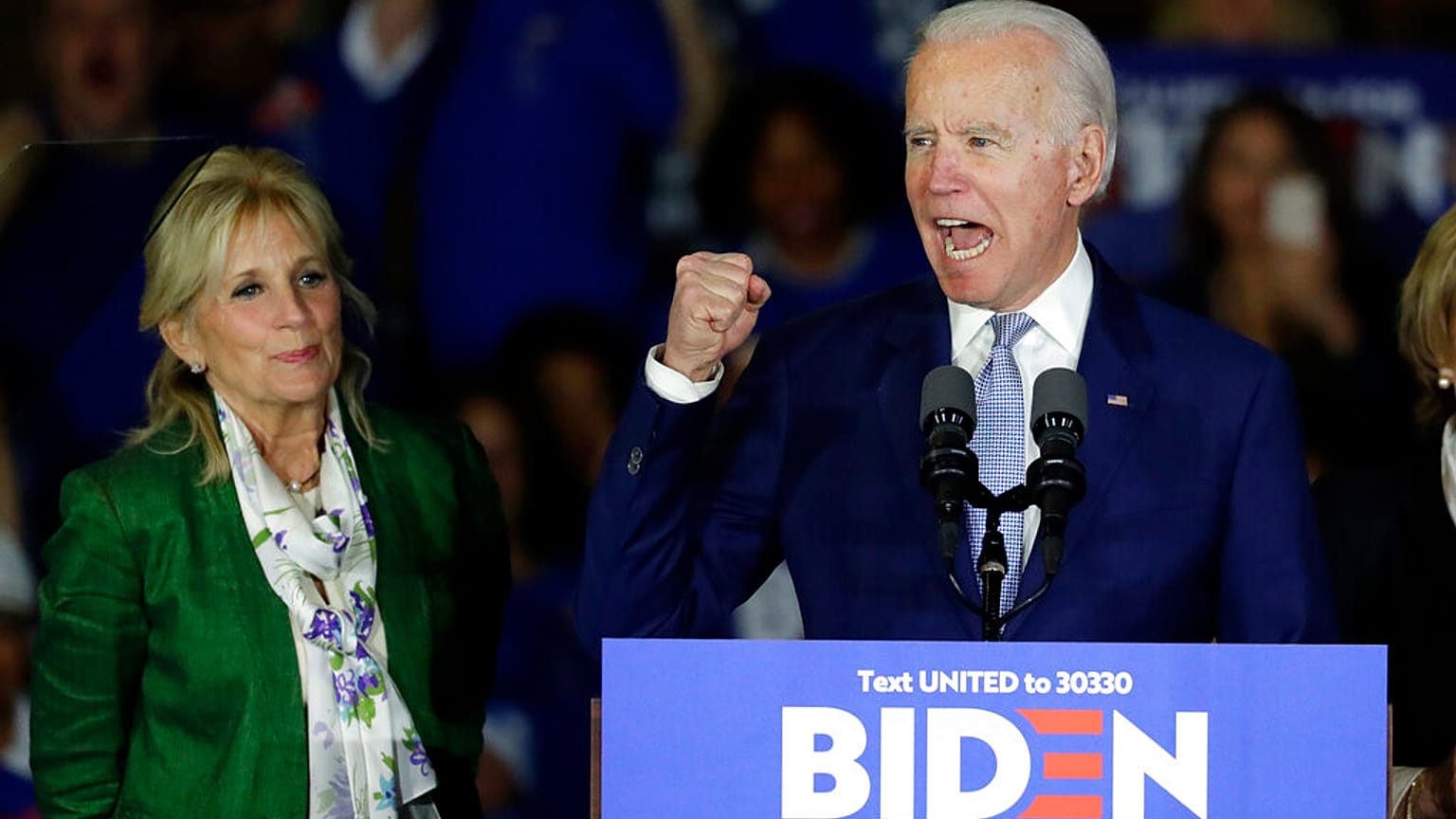 Joe Biden's night started with an emphatic in Virginia 