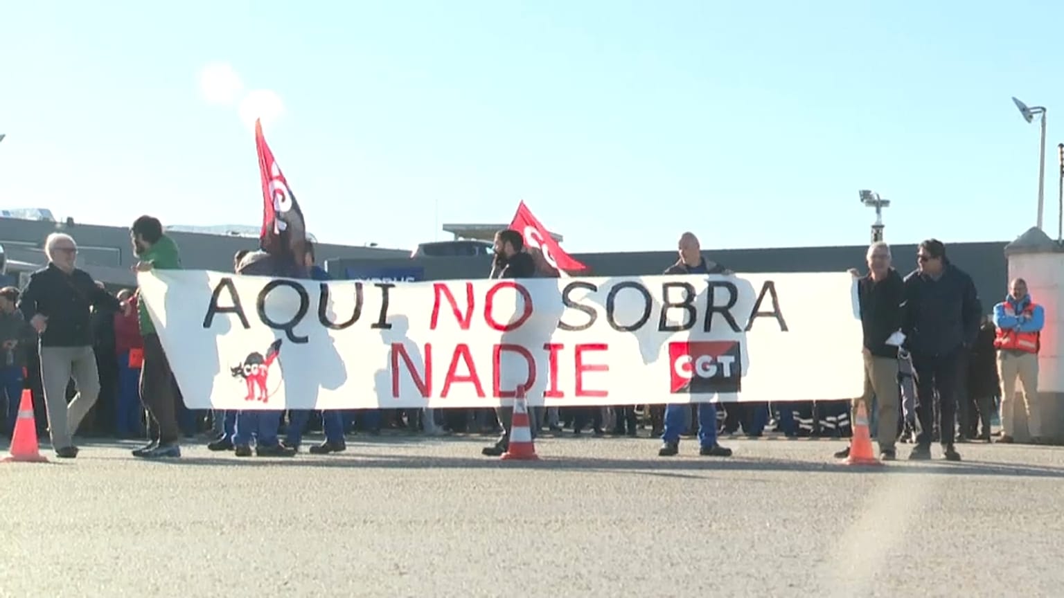 Paro de los trabajadores de la planta de Getafe, el 21 de febrero de 2020
