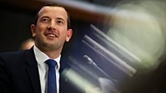 Virginijus Sinkevicius arrives to his hearing at the European Parliament in Brussels, Thursday, Oct. 3, 2019