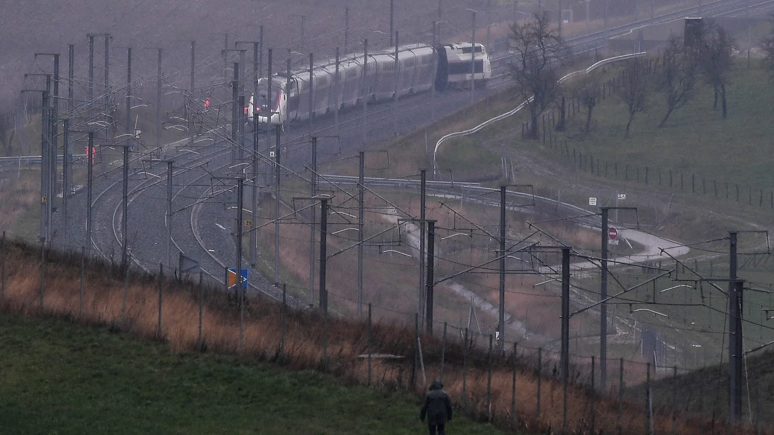 Der entgleiste Hochgeschwindigkeitszug