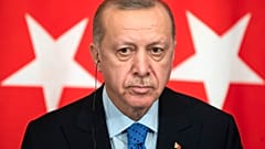 Turkish President Recep Tayyip Erdogan in Moscow, March 5, 2020. (AP Photo/Pavel Golovkin, Pool)