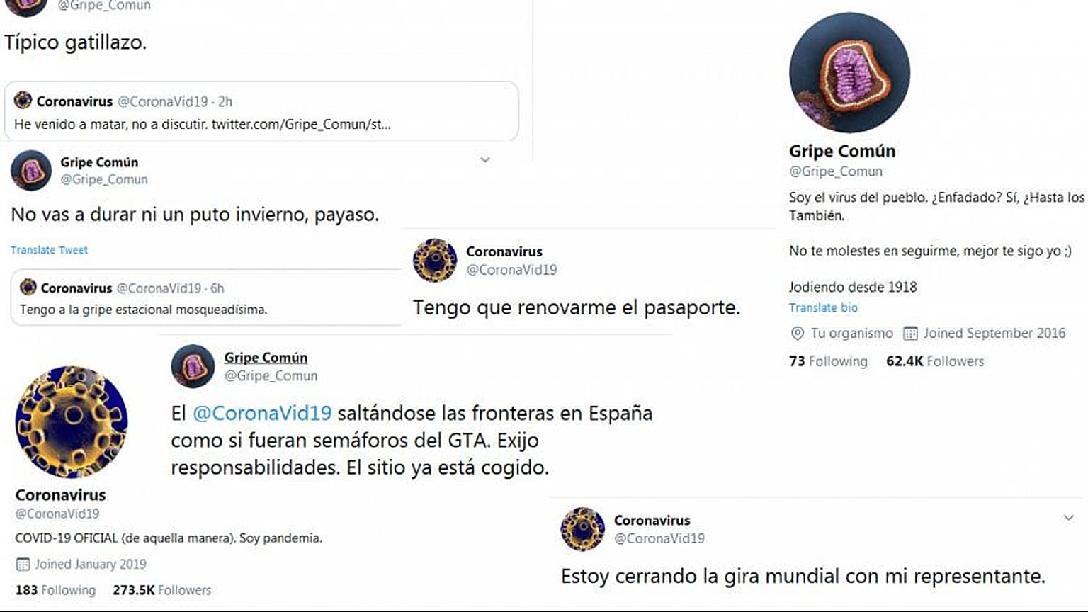Screenshots der Tweets