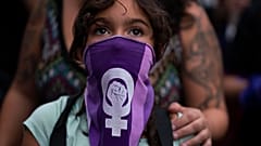 Manifestation pour le droit des femmes à Montevideo en Uruguay
