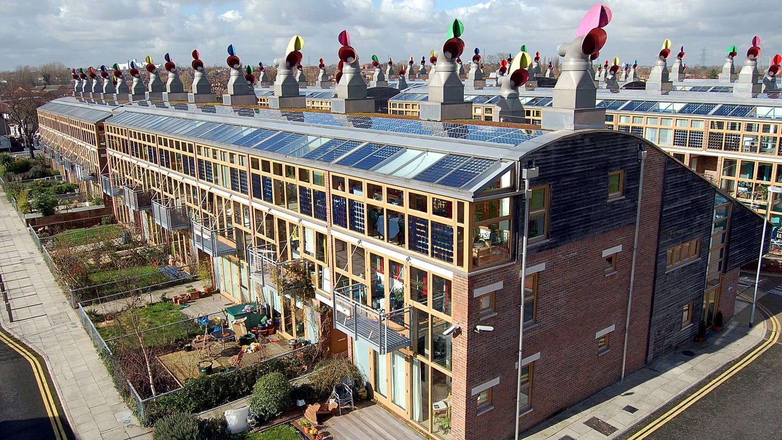 BedZED eco village exterior