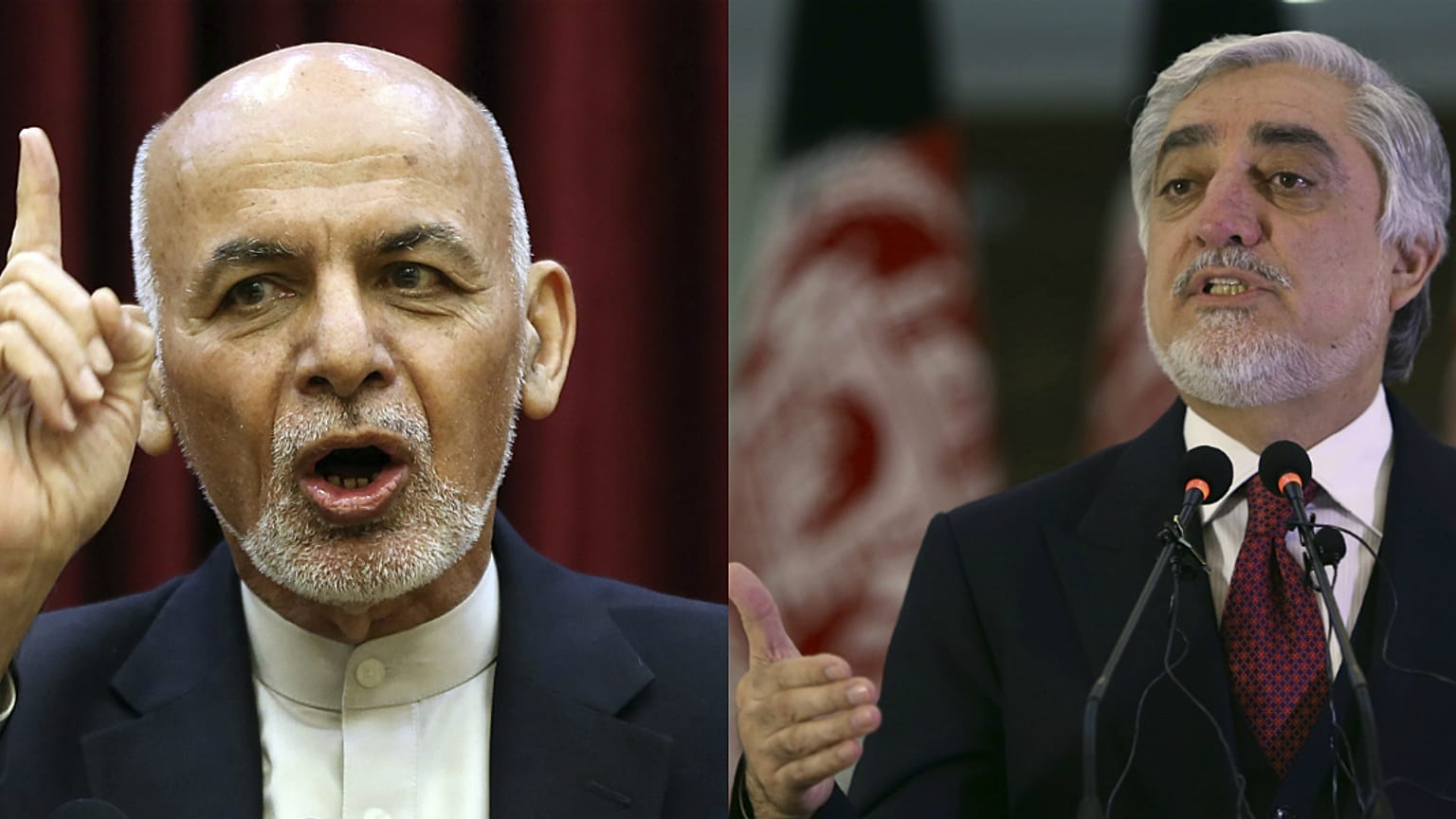 Afganistan Cumhurbaşkanı Eşref Gani, rakibi İcra Heyeti Başkanı Abdullah Abdullah