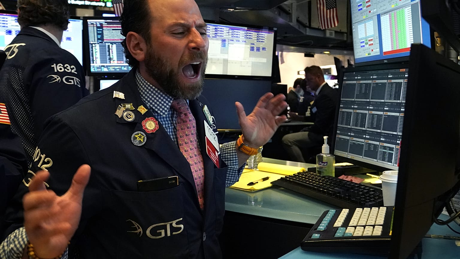 Händler an der Wallstreet reagiert auf Kurseinbrüche