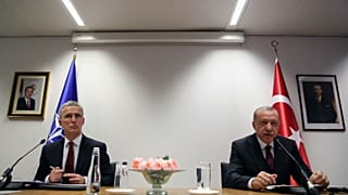 Cumhurbaşkanı Recep Tayyip Erdoğan, NATO Genel Sekreteri Jens Stoltenberg ile görüştü. Görüşme sonrası ortak basın toplantısı düzenlendi