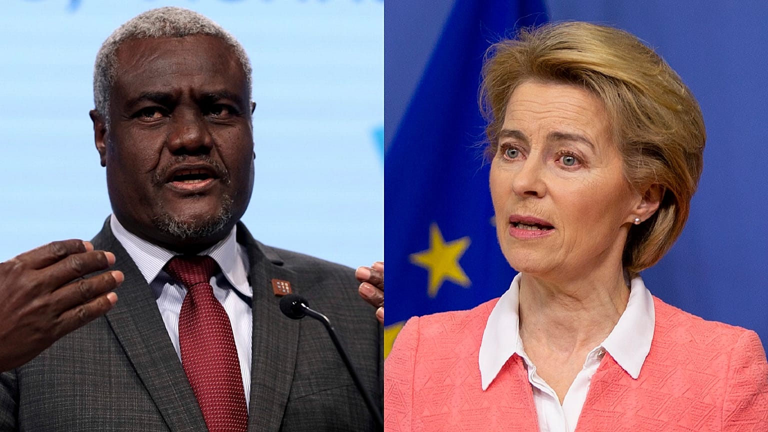 African Union Chairperson Moussa Faki Mahamat - European Commission President Ursula von der Leyen