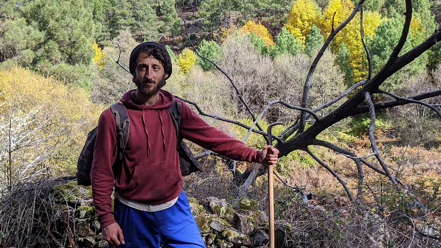 Der Ziegenhirte Álvaro García Río-Miranda in der Sierra de Gata, im November 2019.