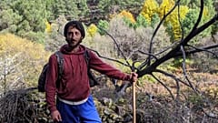 Der Ziegenhirte Álvaro García Río-Miranda in der Sierra de Gata, im November 2019.
