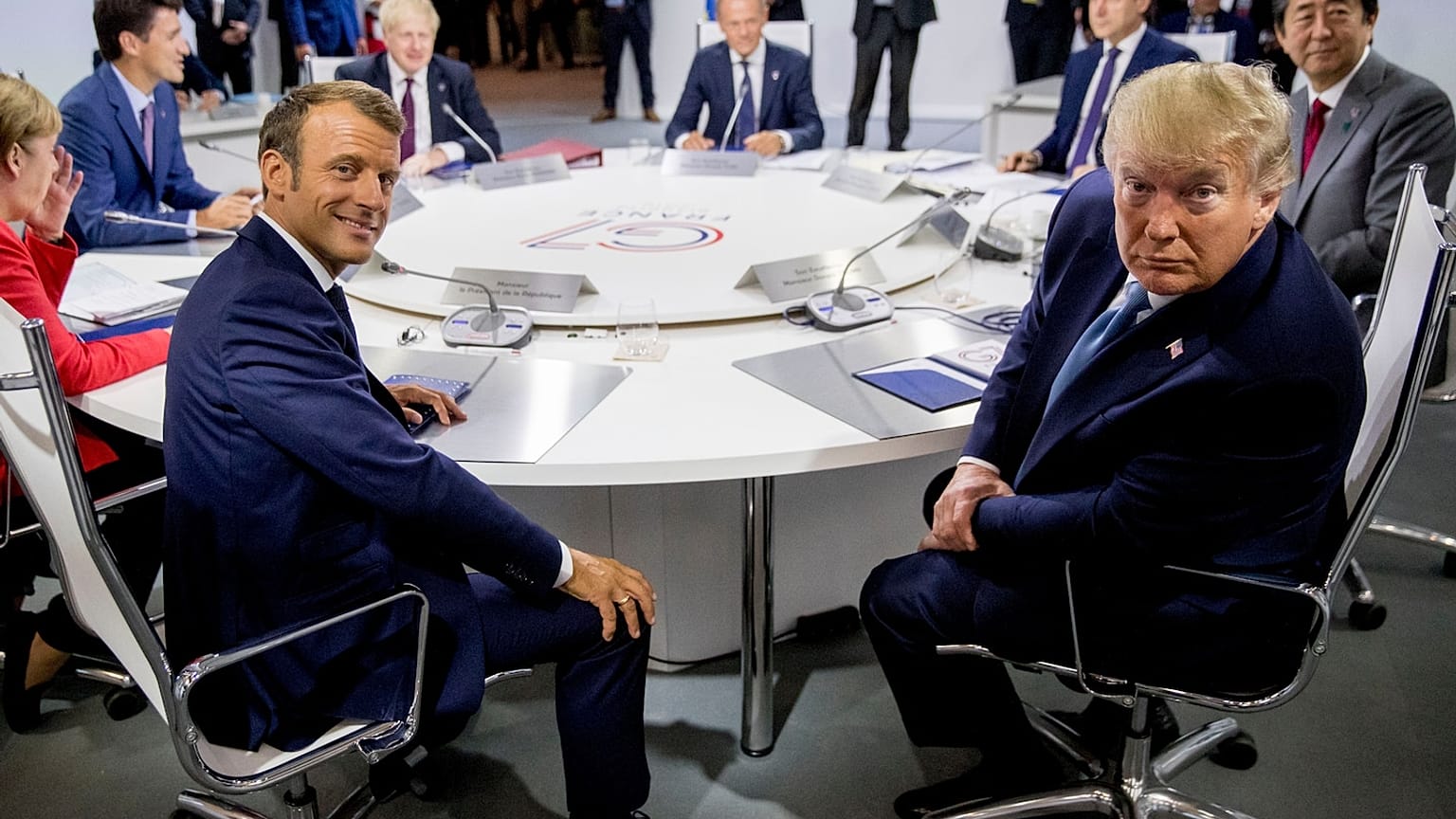 Paris G7 zirvesinden bir kare