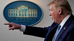 Donald Trump points the finger