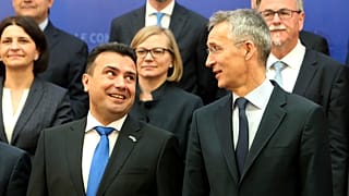 NATO Genel Sekreteri Jens Stoltenberg ve Kuzey Makedonya Başbakanı Zoran Zaev
