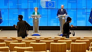Пресс-конференция в Брюсселе 16 марта. 