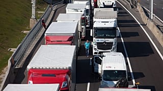 Grenzübergang Nickelsdorf an der österreichisch-ungarischen Grenze