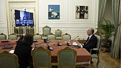 Presidente Marcelo Rebelo de Sousa durante o Conselho de Estado por videoconferência