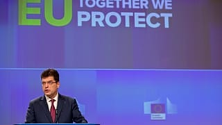 Le Commissaire européen chargé de la gestion des crises Janez Lenarčič